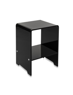 Comodino linea Accanto in plexiglass color nero pieno tagliato al laser. 2