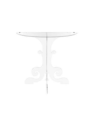 Anfitrione Comodino Consolle da muro design fine '700 in plexiglass Trasparente. Made in Italy