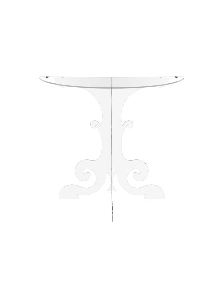 Anfitrione Comodino Consolle da muro design fine '700 in plexiglass Trasparente. Made in Italy