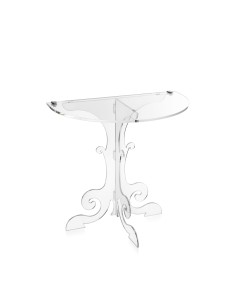 Anfitrione Comodino Consolle da muro design fine '700 in plexiglass Trasparente. Made in Italy