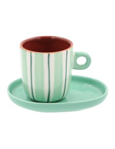 Attimi Set 6 Tazzine C P Righe·90 Ml·stoneware Gift Box 2