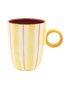 Attimi Mug Righe Giallo·260 Ml·stoneware Gift Box