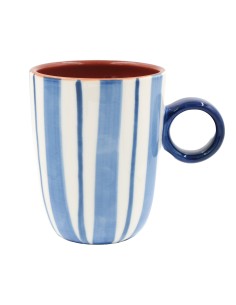 Attimi Mug Righe Blu·260 Ml·stoneware Gift Box