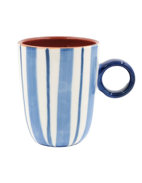 Attimi Mug Righe Blu·260 Ml·stoneware Gift Box