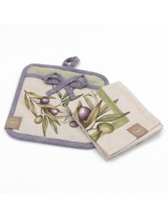 Olyvia Set Presina e Canovaccio·20x20 cm + 40x60 Cm·tessuto Gift Box 2