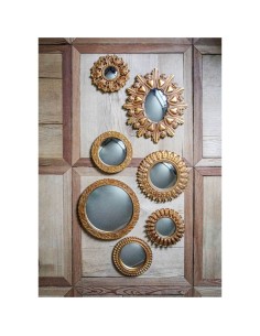 Reame Specchio Tondo Girasole Resina 26.10x2.00x26.10 Cm