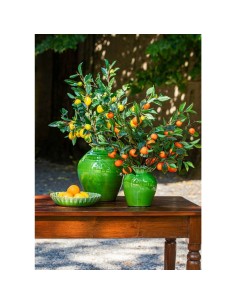 Sfrangiato Centrotavola M Verde Terracotta 31x31x6.5 Cm