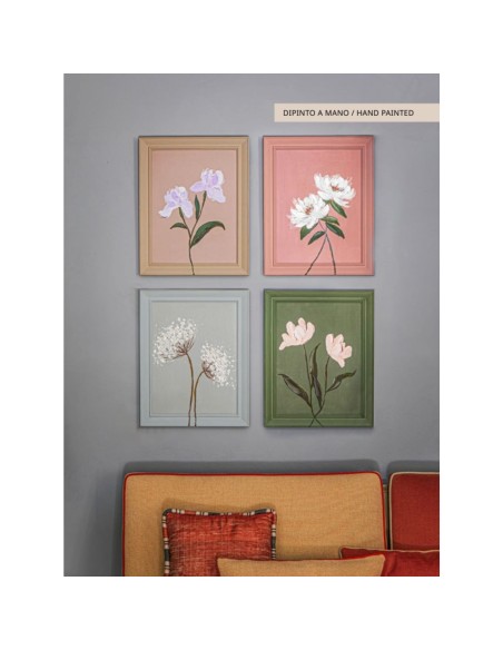 Tuttuno Quadro Rosa Legno 40x50x2.3 Cm