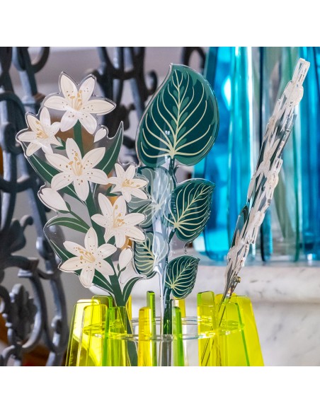 Vesta Home - Fiore Giglio Grande Bianco Kit 6 Pz Funny Flowers·bianco·11,5 X 56,9 H Cm Th. 5 Mm