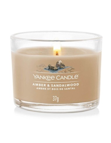 Candela votiva in vetro Amber & Sandalwood