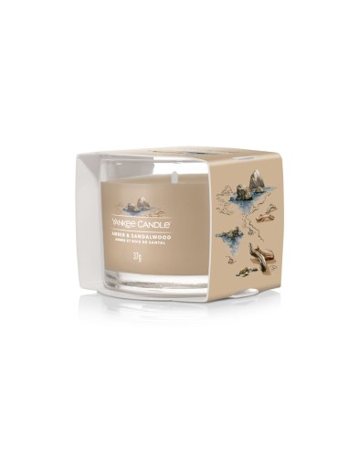 Candela votiva in vetro Amber & Sandalwood