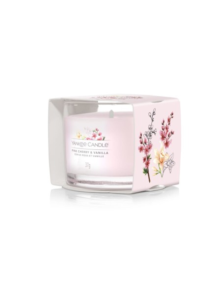 Candela Votive In Vetro Singola Pink Cherry Vanilla