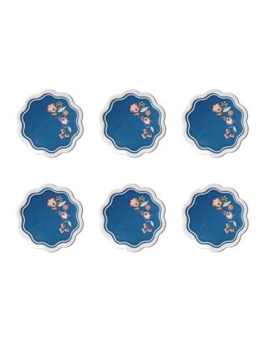 Vesta Home - Set 6 Sottobicchieri Armonia·ottanio·ø10,5 Cm Th. 2 Mm