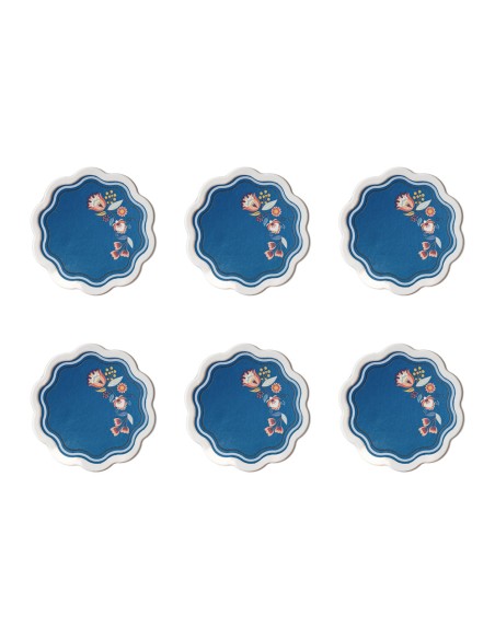 Vesta Home - Set 6 Sottobicchieri Armonia·ottanio·ø10,5 Cm Th. 2 Mm