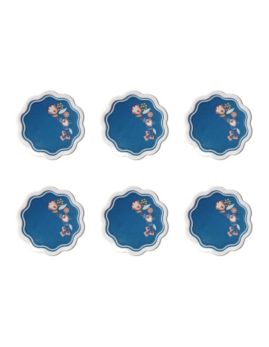 Vesta Home - Set 6 Sottobicchieri Armonia·ottanio·ø10,5 Cm Th. 2 Mm