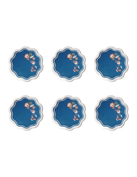 Vesta Home - Set 6 Sottobicchieri Armonia·ottanio·ø10,5 Cm Th. 2 Mm