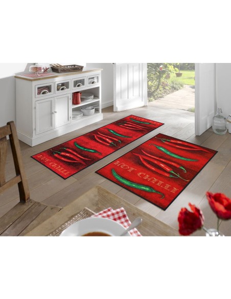 Tappeto ''Hot Chilli'' Linea wash+dry Design 75x120 cm