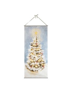 Tela da appendere Albero di Natale con LED 90 x 200 cm