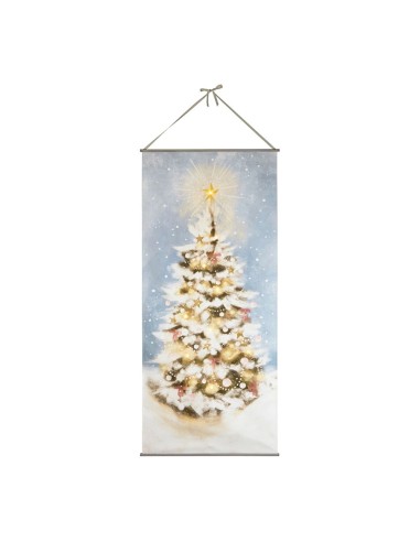 Tela da appendere Albero di Natale con LED 90 x 200 cm