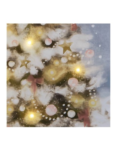 Tela da appendere Albero di Natale con LED 90 x 200 cm