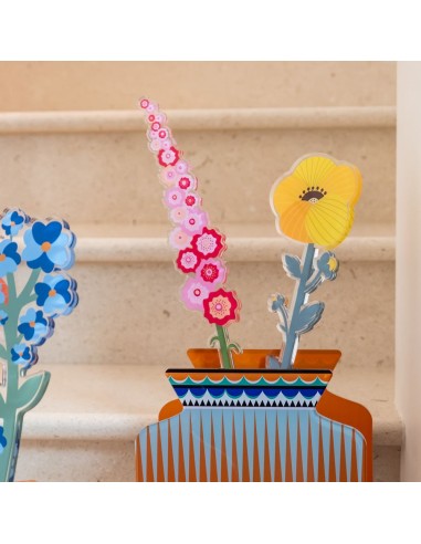 Vesta Home - Fiore Lilla Piccolo Kit 6 Pz Funny Flowers·rosa·6 X 51 H Th. 5 Mm