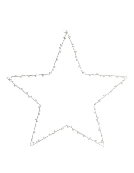 Stella luminosa LED perle e metallo H 70 cm