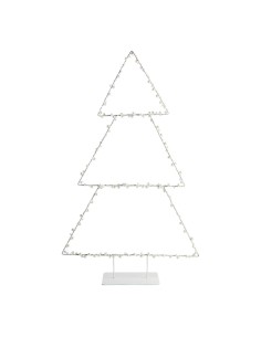 Albero luminoso LED perle e metallo H 80 cm