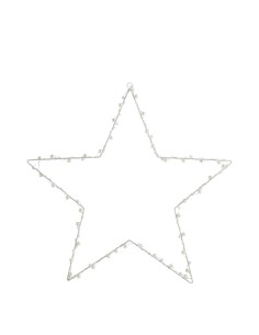 Stella luminosa LED perle e metallo H 50 cm