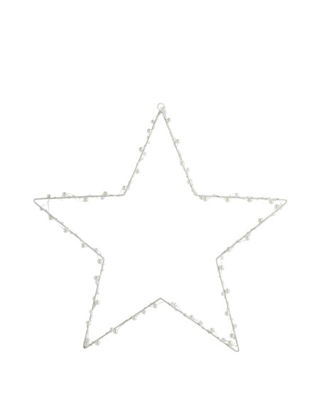 Stella luminosa LED perle e metallo H 50 cm