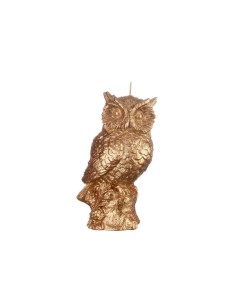 Candela Gufo Oro incantesimi / Pigne e Gufi 9,5x8x15h cm