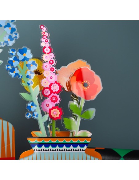 Vesta Home - Fiore Lilla Piccolo Kit 6 Pz Funny Flowers·rosa·6 X 51 H Th. 5 Mm