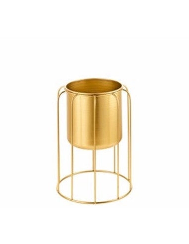 Giardino Dorato Cache pot in metallo dorato Ø26x36h