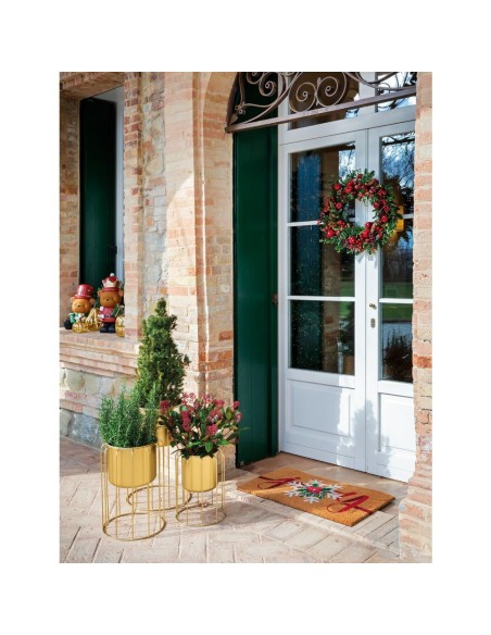 Giardino Dorato Cache pot in metallo dorato Ø26x36h