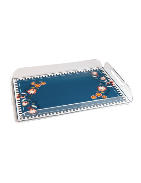 Vesta Home - Vassoio Rettangolare Armonia·ottanio·30,5 X 45 X 5 H Cm Th. 4 Mm