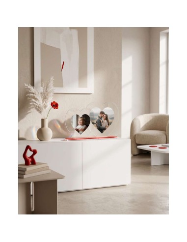 Lovia Porta Foto Doppio Rosso 34x8x22,5h cm