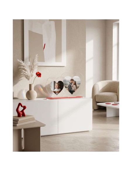 Lovia Porta Foto Doppio Rosso 34x8x22,5h cm