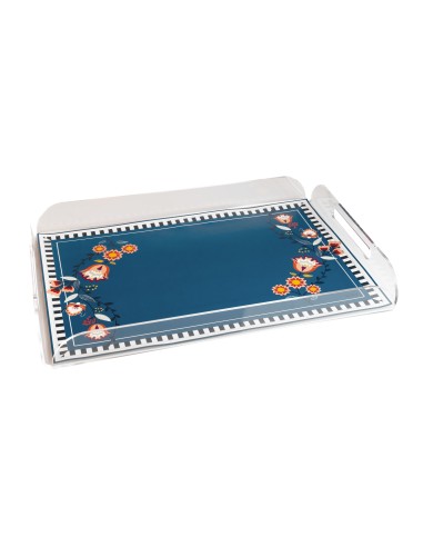 Vesta Home - Vassoio Rettangolare Armonia·ottanio·30,5 X 45 X 5 H Cm Th. 4 Mm