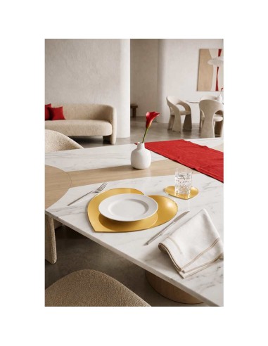 Lovia Set Sottopiatto E Sottobicchiere Gold 37x0,6x35h cm