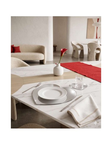 Lovia Set Sottopiatto E Sottobicchiere Silver 37x0,6x35h cm
