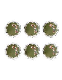Vesta Home - Set 6 Sottobicchieri Armonia·verde·ø10,5 Cm Th. 2 Mm 2