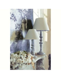 Lampada da tavolo  con base in metallo grigio lino  Ø 20,00 x 33,00 cm 2