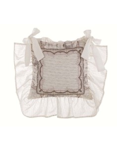 Il Cavaliere della Rosa copri cuscino sedia cm 40 x 40 con gala 12 cm, 100% cotone
