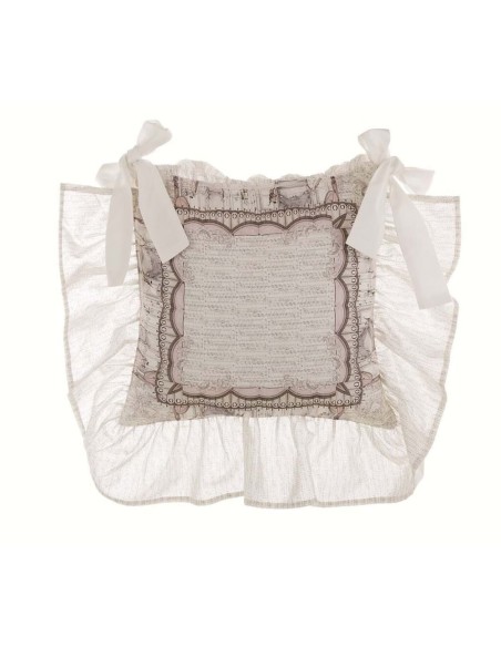 Il Cavaliere della Rosa copri cuscino sedia cm 40 x 40 con gala 12 cm, 100% cotone