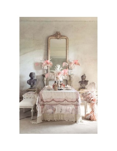 Il Cavaliere della Rosa copri cuscino sedia cm 40 x 40 con gala 12 cm, 100% cotone
