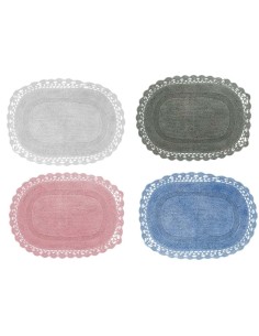 Crochet Lovers tappeto con crochet ovale cm 40 x 60, 100% cotone