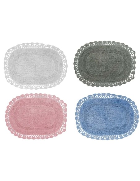 Crochet Lovers tappeto con crochet ovale cm 40 x 60, 100% cotone
