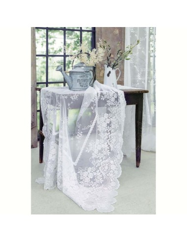 Meraviglia set 4 tovagliette in pizzo bianco, cm 33 x 45, 100% poliestere