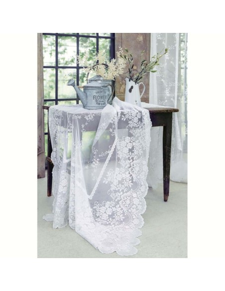 Meraviglia set 4 tovagliette in pizzo bianco, cm 33 x 45, 100% poliestere