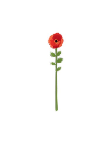 Vesta Home - Fiore Papavero Grande Kit 6 Pz Funny Flowers·rosso·12 X 55 H Th. 5 Mm