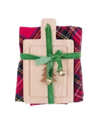 Tagliere + Canovaccio Tartan cm 45 x 70